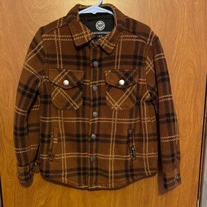 Weatherproof Brown and Black Plaid shacket